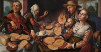 De pannenkoeken bakkerij, schilderij uit 1560 van Pieter Aertsen (1508-1575), Museum Booijmans-Van Beuningen / Bron: Pieter Aertsen (circa 1508–1575), Wikimedia Commons (Publiek domein)